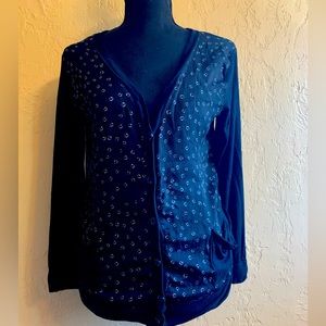 Selena Gomez sheer black sweater